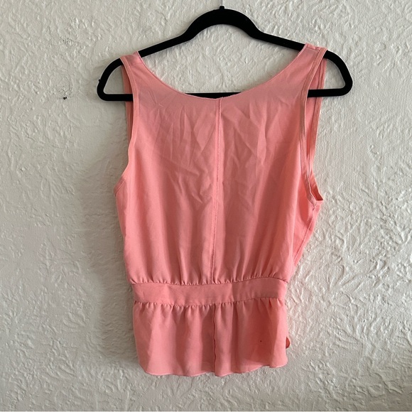 Aritzia Tops - Aritzia Wilfred Peach Pink Scoop Back Peplum Sleeveless Top Small
